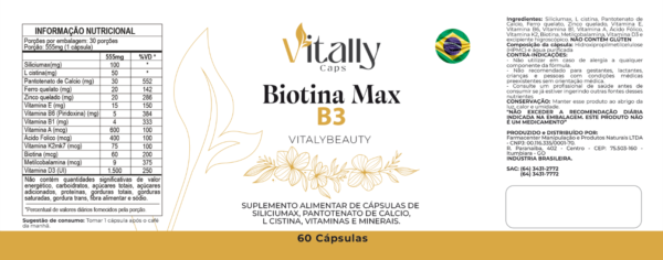 Vitaly Beauty - Biotina Max B3 - Image 3