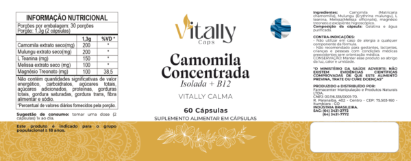 Vitaly Calma - Camomila Concentrada Isolada B12 - Image 3